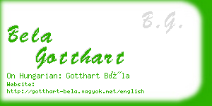 bela gotthart business card